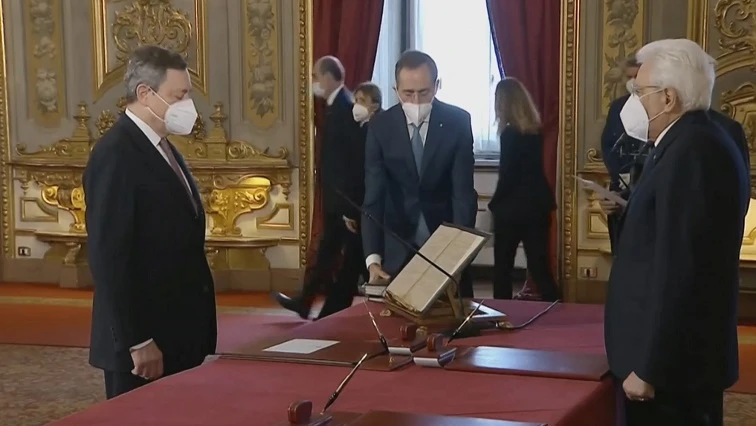 Italy’s Draghi sworn in as prime minister of unity government