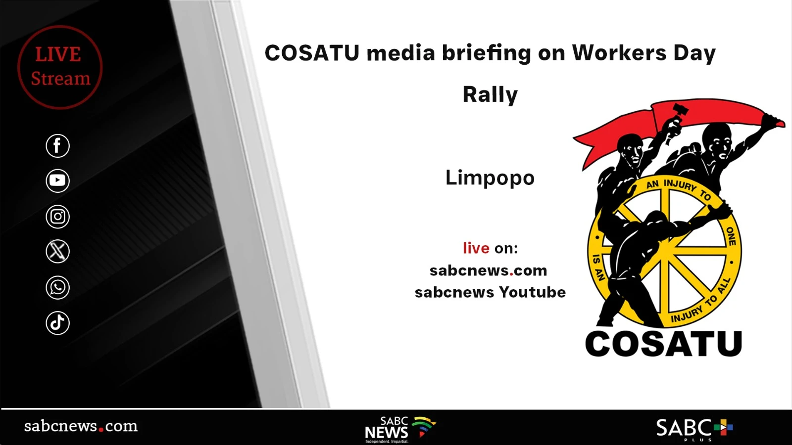 LIVE | COSATU briefs media on Workers Day Rally