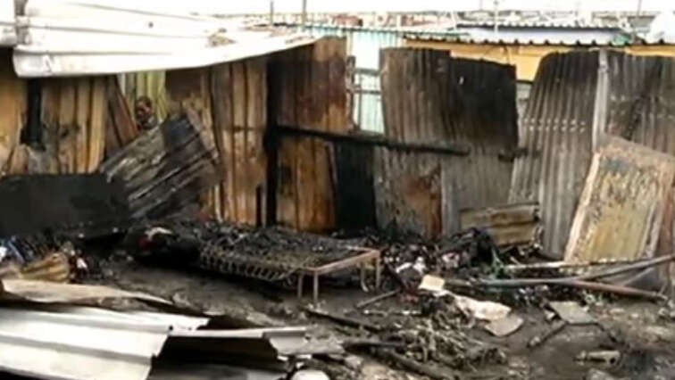 Shacks catch fire at abandoned Jeppestown building in Johannesburg