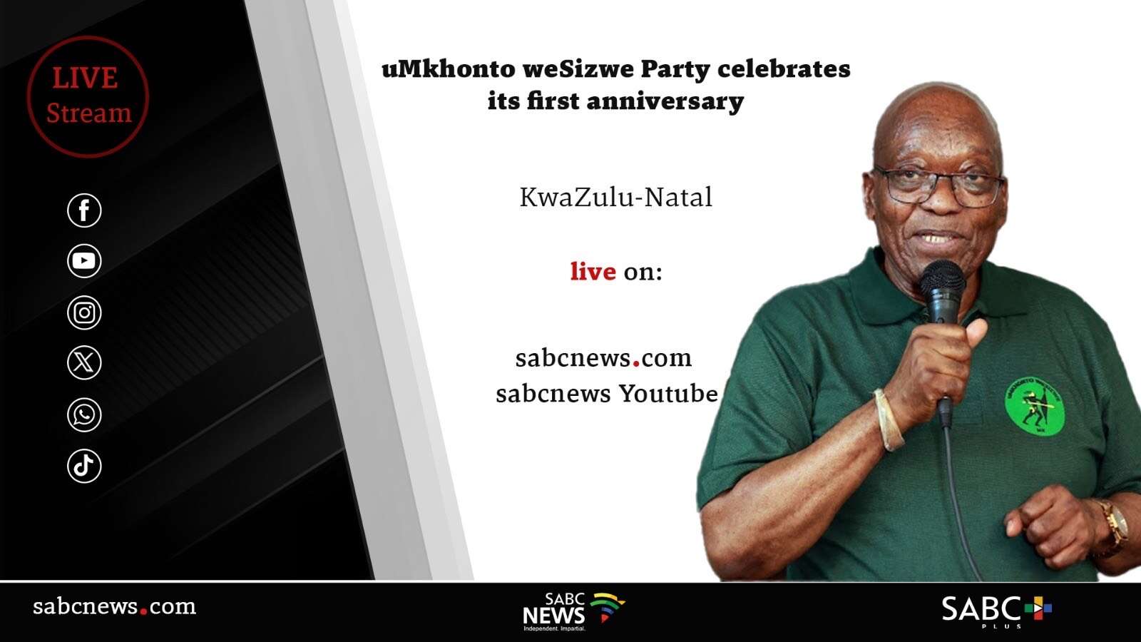 LIVE | uMkhonto weSizwe Party celebrates its 1st anniversary