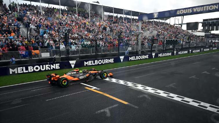 Norris wins chaotic Australian Grand Prix, Verstappen finishes second