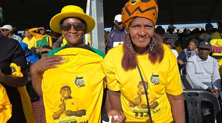 ANC supporters arrive at Mandela Park sport complex in Khayelitsha