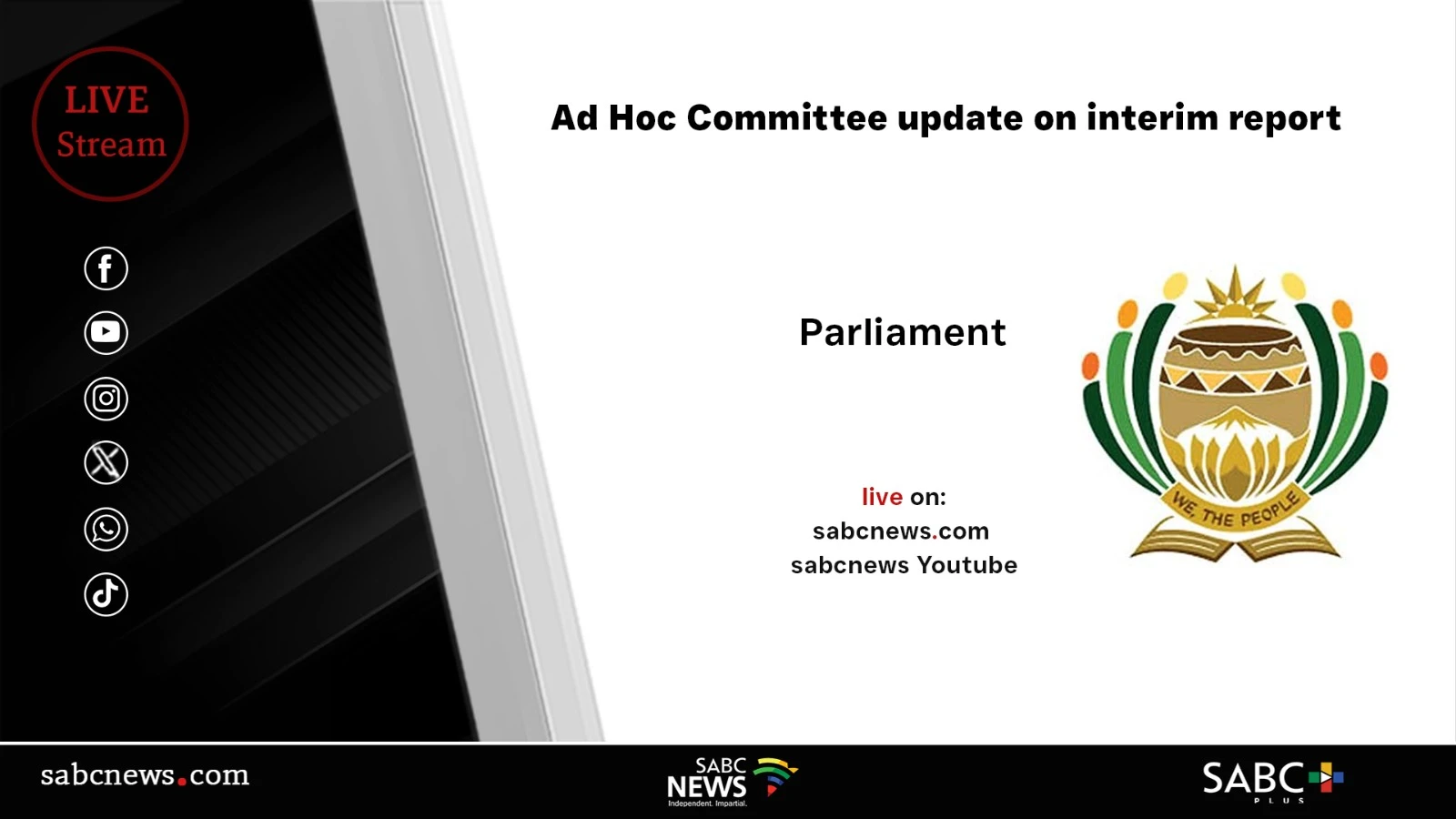 LIVE: Parliament Ad Hoc Committee | Update on outstanding work