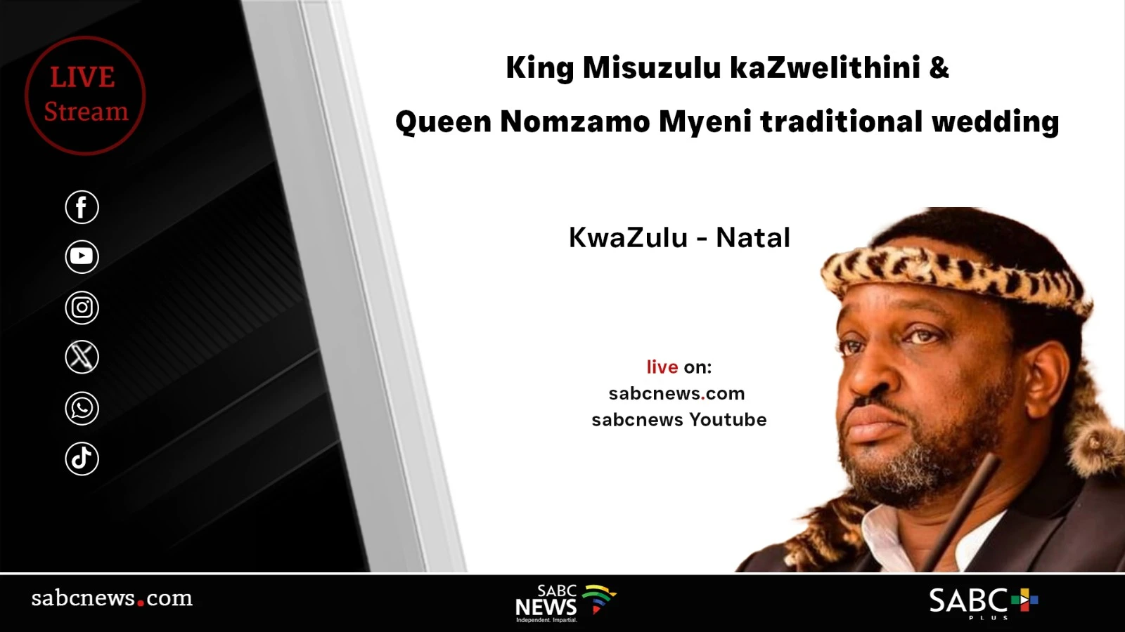 LIVE: King Misuzulu kaZwelithini weds Queen Nomzamo Myeni