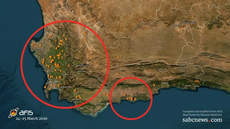 Cape Town firefighters call in air support to battle Hout Bay blaze