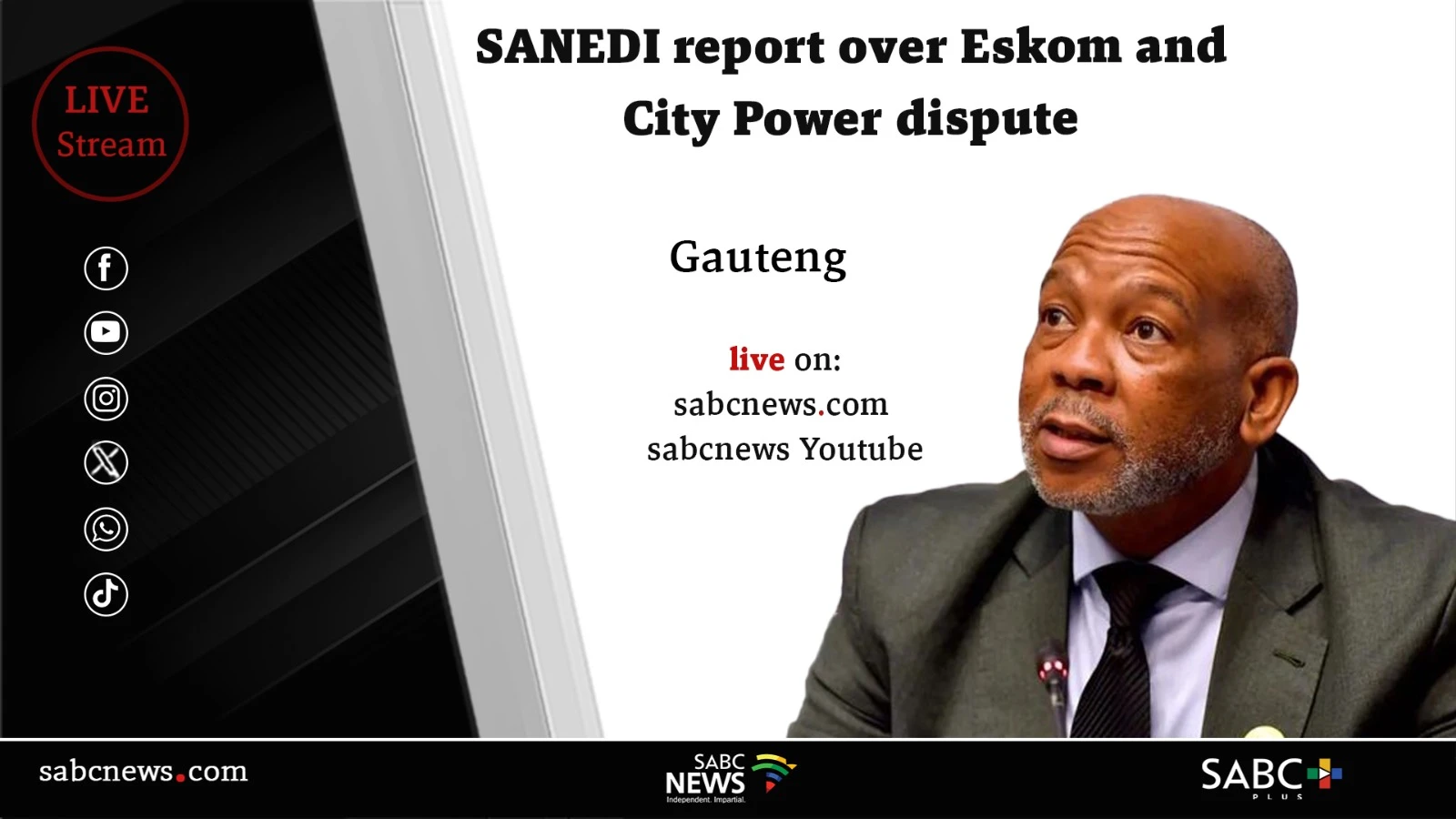 LIVE | SANEDI report over Eskom and City Power dispute