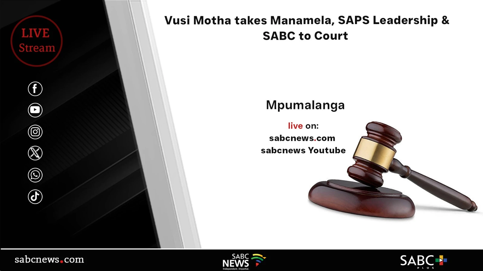 LIVE | Motha takes suspended commissioner, SAPS and SABC to court