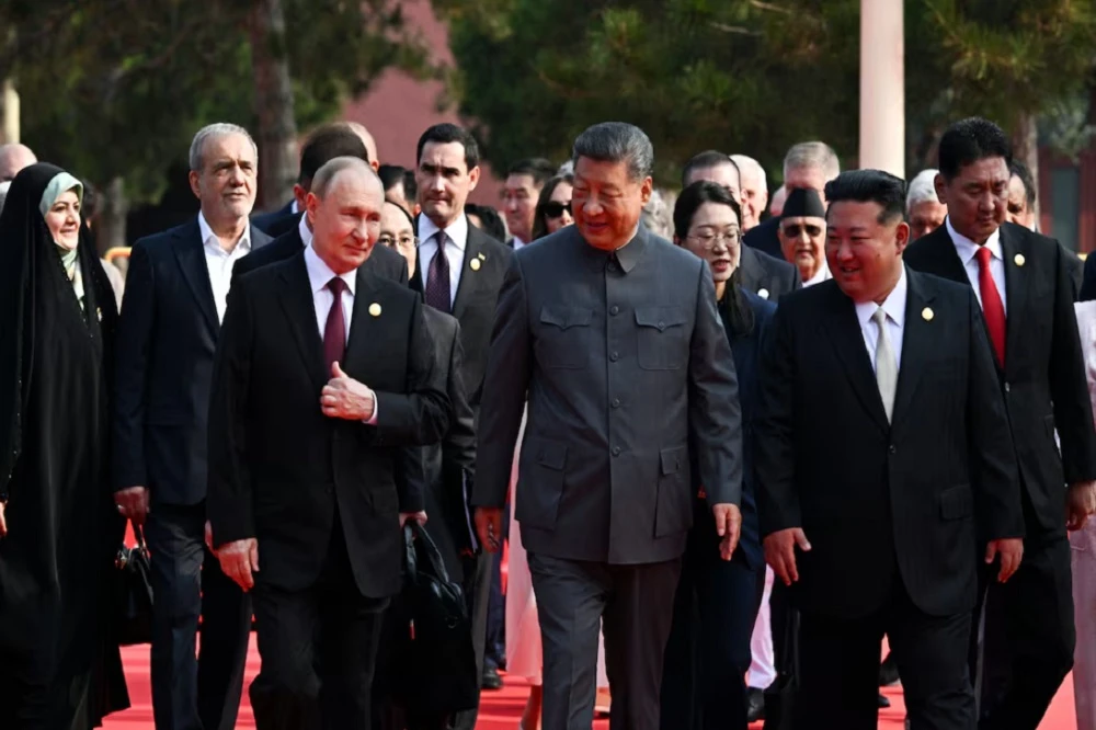 China’s Xi projects power at military parade with Putin and Kim