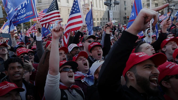 Trump supporters march in Washington to support his election claims