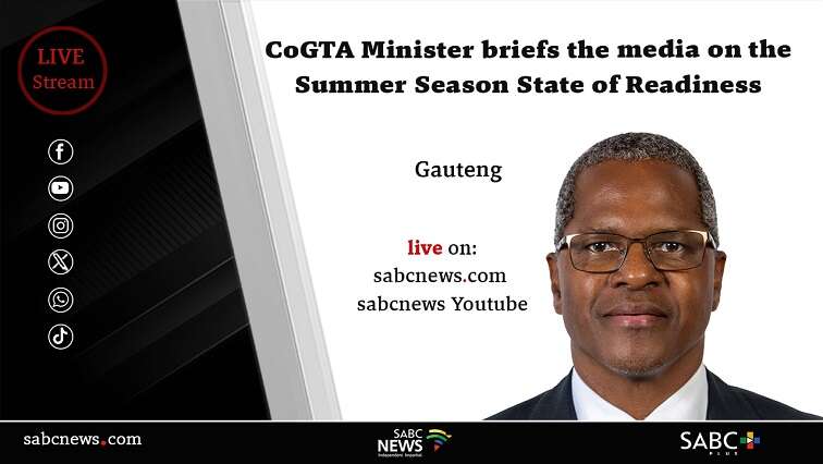 LIVE: CoGTA Minister briefs media on summer season readiness