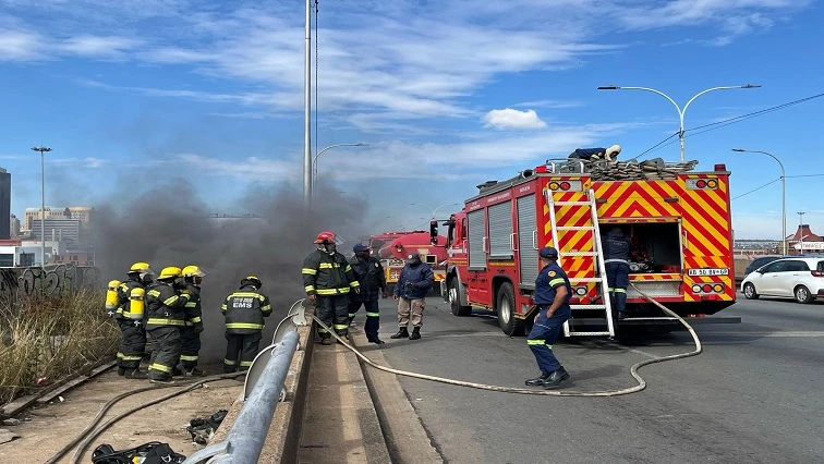 Joburg EMS battle underground cable fire in Braamfontein