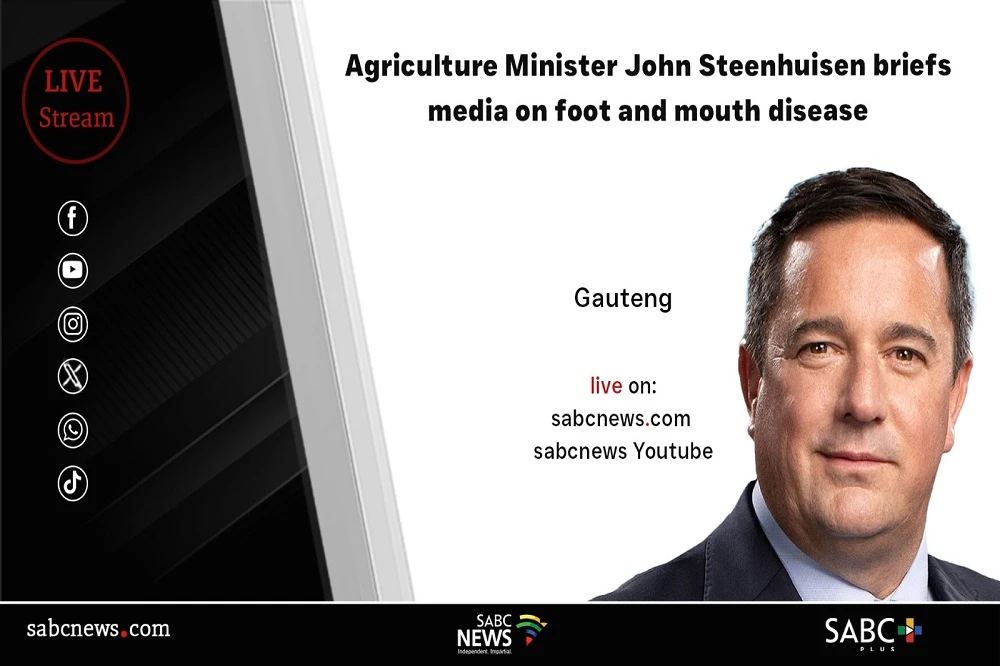 LIVE | Steenhuisen updates media on Foot and Mouth Disease