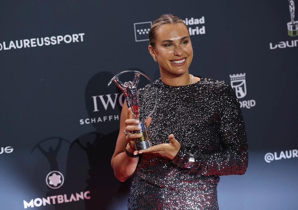 Tennis duo Sabalenka and Alcaraz sweep top Laureus honours in Madrid