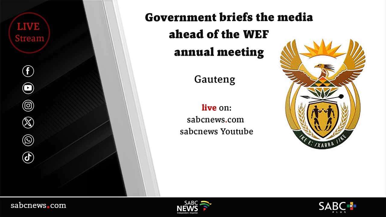 LIVE: Government media briefing ahead of WEF Annual Meeting