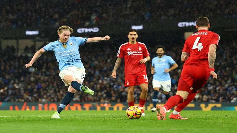 De Bruyne shines as Man City ease past Forest to end losing run