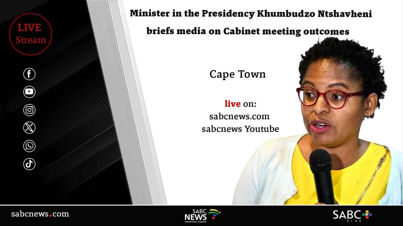 LIVE | Minister Ntshavheni briefs media on Cabinet meeting outcomes