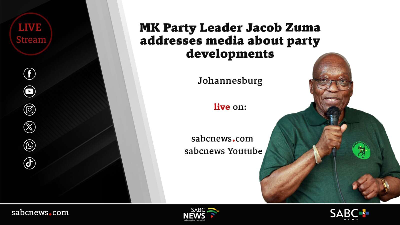 LIVE: MK leader Jacob Zuma addresses media on party developments