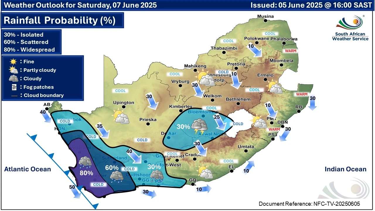Cold front, strong winds, severe thunderstorms, snowfall expected