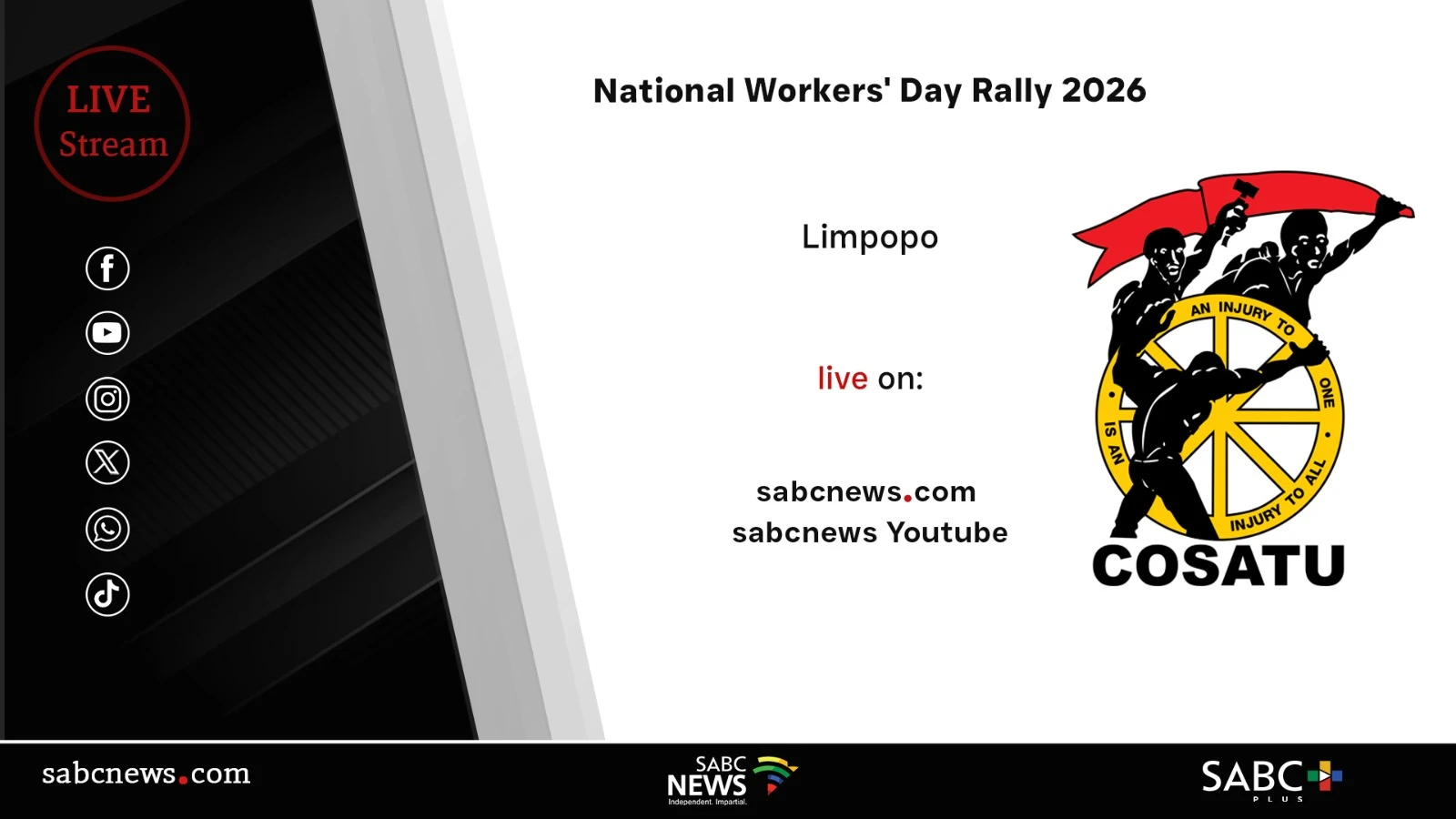 LIVE | National Workers’ Day Rally 2026