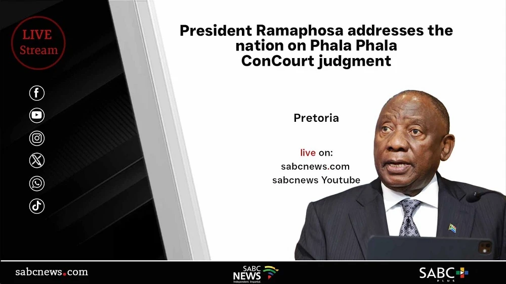 LIVE | Ramaphosa addresses nation on Phala Phala ConCourt judgment