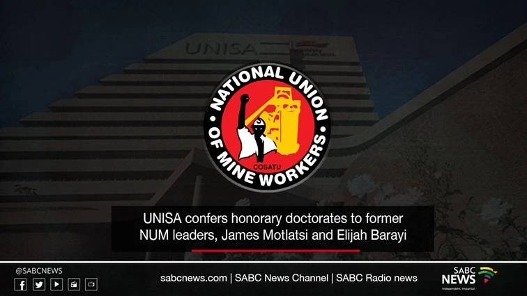 LIVE: UNISA confers honorary doctorates to former NUM leaders
