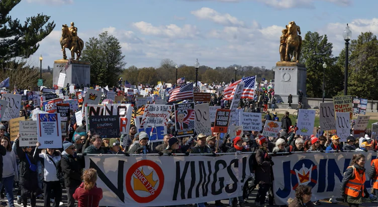 Thousands march in ‘No Kings’ protest in US
