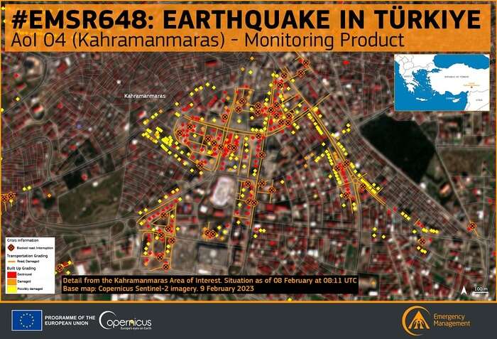 Sisma Turchia-Siria, colpiti 4.000 edifici e 72 km di strade