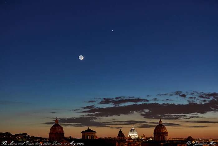 Nel cielo il bacio brillante fra la Luna e Venere DIRETTA ALLE 22,00