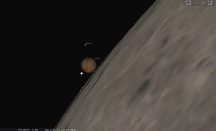 Spettacolare ‘nascondino’ all’alba tra Luna e Marte DIRETTA ALLE 18,30