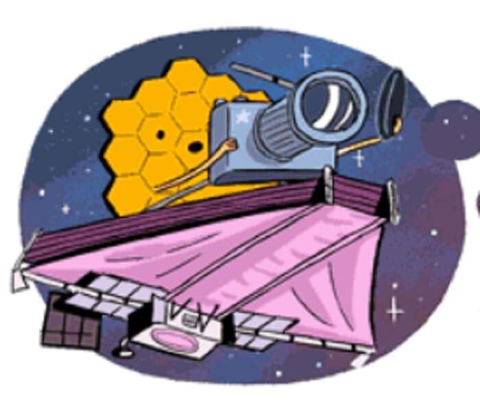 Il doodle di Google dedicato al telescopio Webb