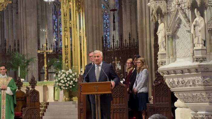 Tajani alla prima messa in italiano nella cattedrale di San Patrick a New York