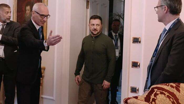 Meloni, l'incontro con Zelensky a Cernobbio