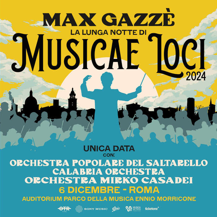 Max Gazzè, La lunga notte di Musicae Loci il 6 dicembre a Roma