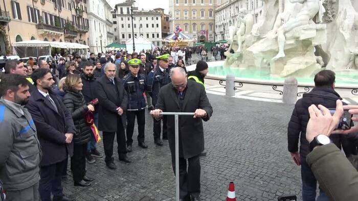 Giubileo: a piazza Navona riapre la Fontana dei 4 Fiumi