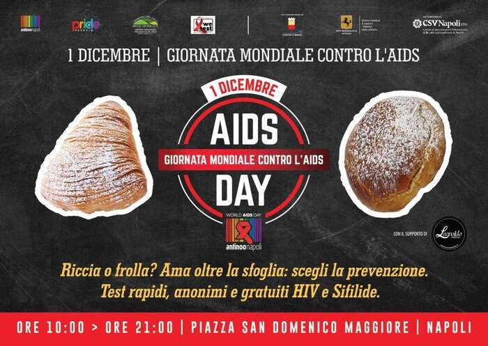 Giornata lotta Aids, test a Napoli con degustazione sfogliatella