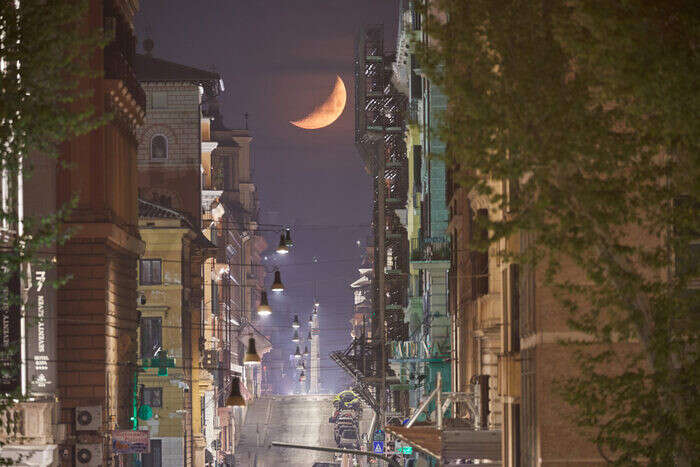 Roma stregata dalla Luna, quattro vie allineate in suo onore