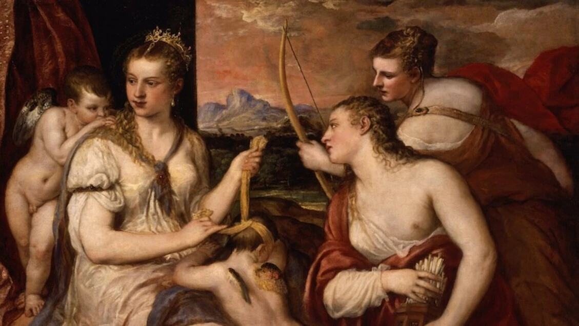 Tiziano in Brianza, in mostra Venere che benda Amore