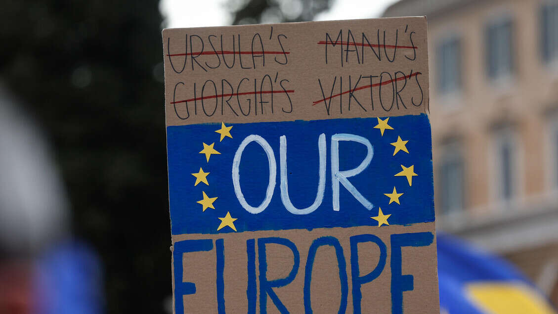 In piazza per l'Europa a Roma, la diretta fotografica