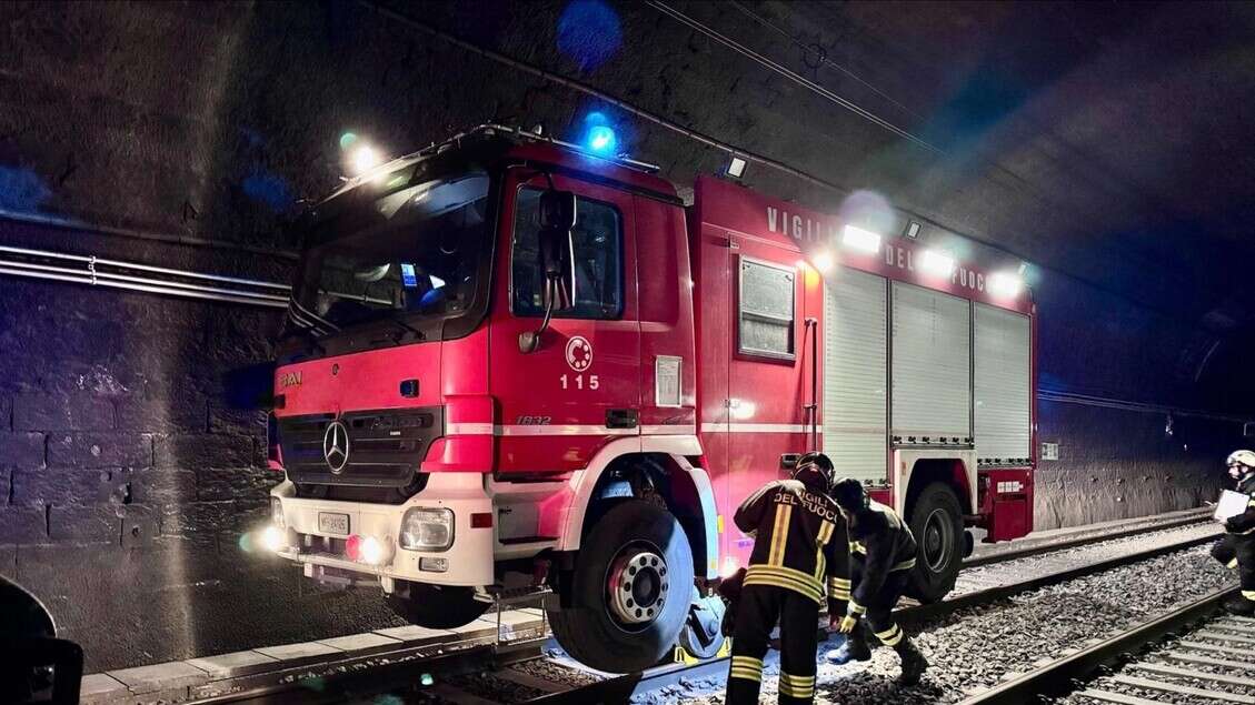 Esercitazione nella galleria del Frejus della Torino-Modane