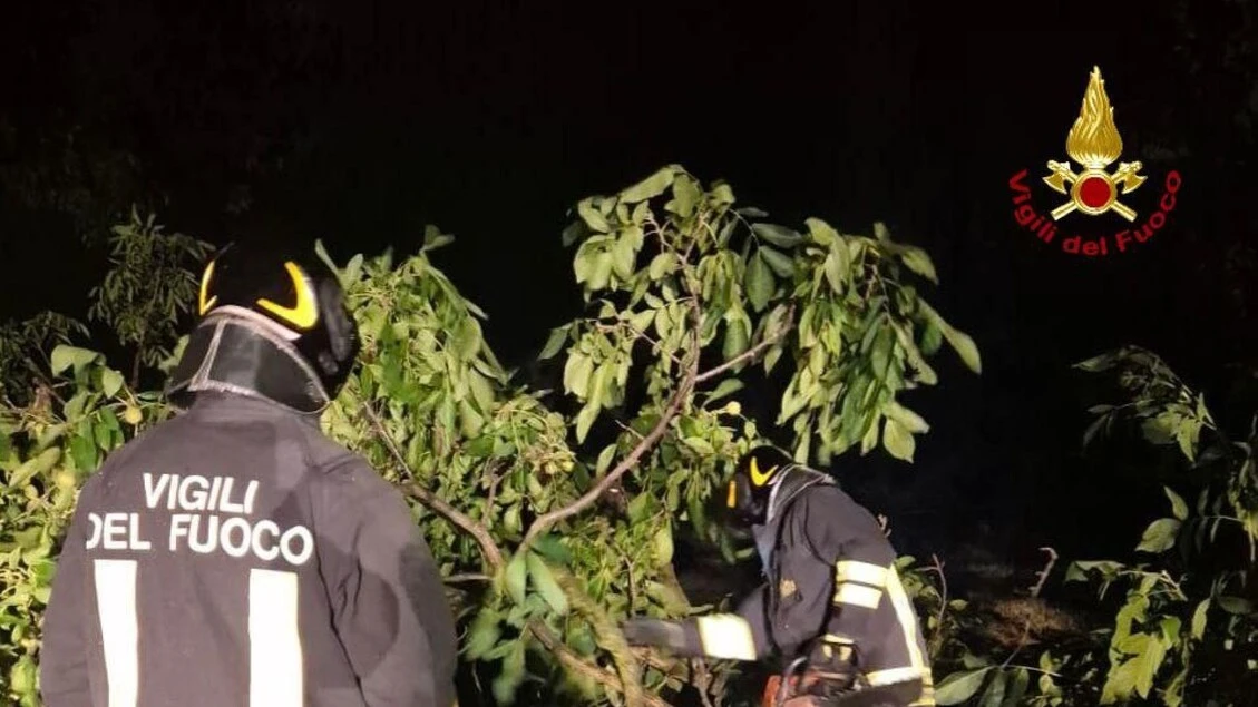 Nubifragi e raffiche vento in Emilia, oltre cento interventi Vvf