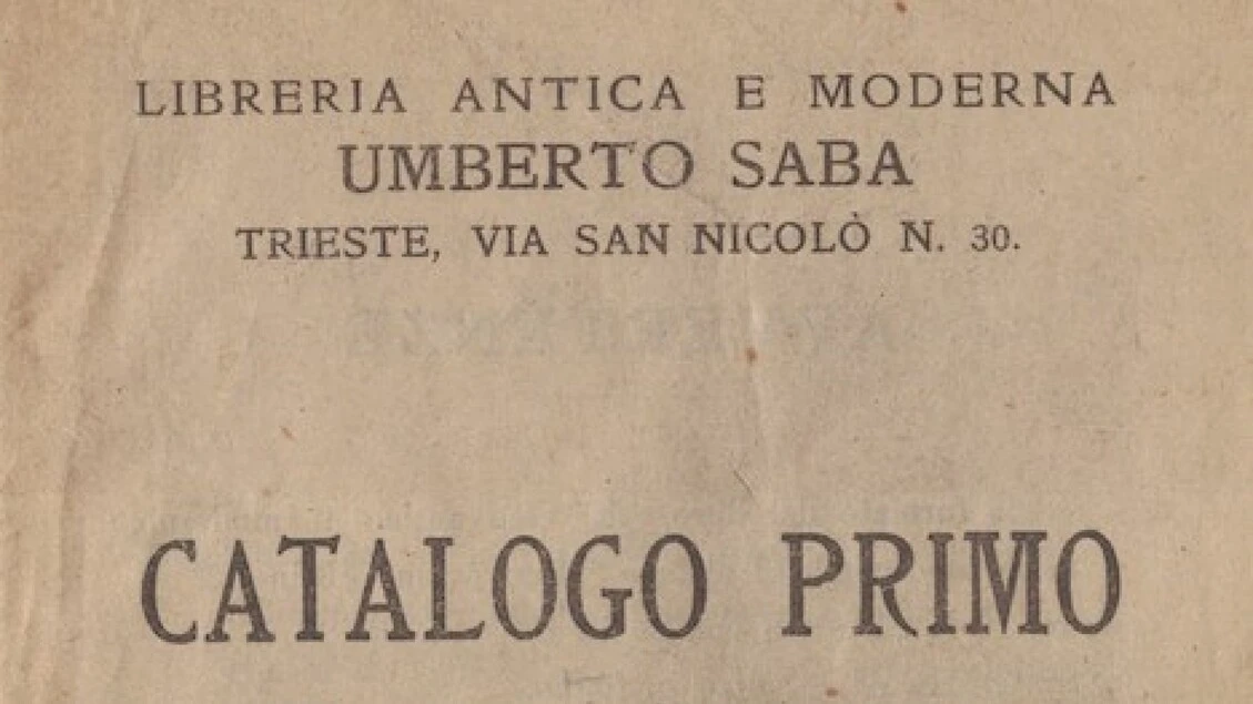 Trovato il Catalogo n.1 della Libreria Saba