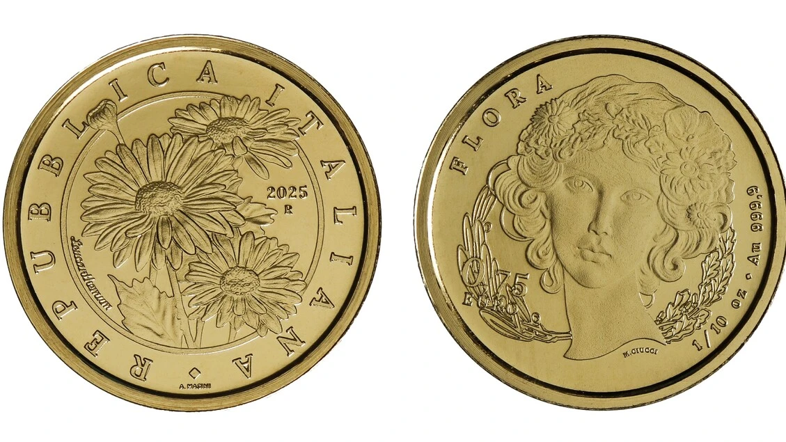 Poligrafico, una moneta da 0,75 euro celebra la margherita
