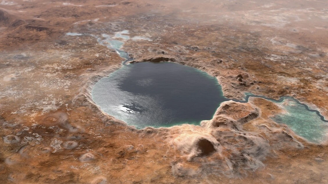 Marte, il monte accanto al cratere Jezero è un vulcano