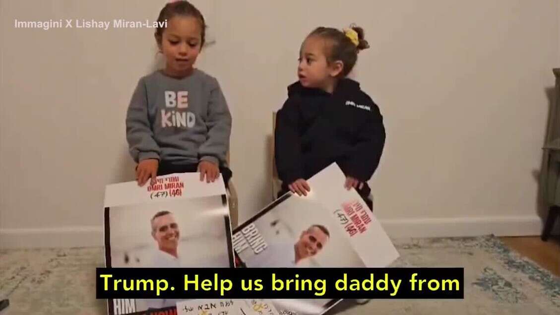 Le bambine di un ostaggio in video a Trump, 