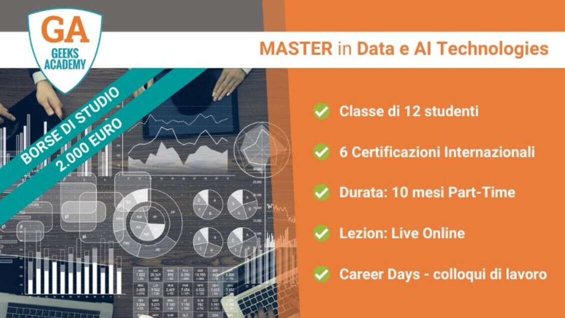 Metti il turbo alla tua Laurea Umanistica con il MASTER in Data e AI Technologies di Geeks Academy