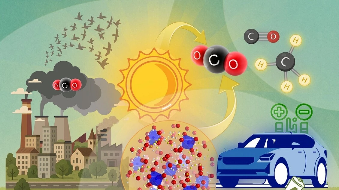Energia dalla CO2 grazie al sole e alle batterie esauste