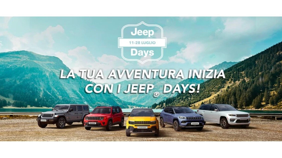 Jeep Days, da domani coupon per sconti su tutta la gamma