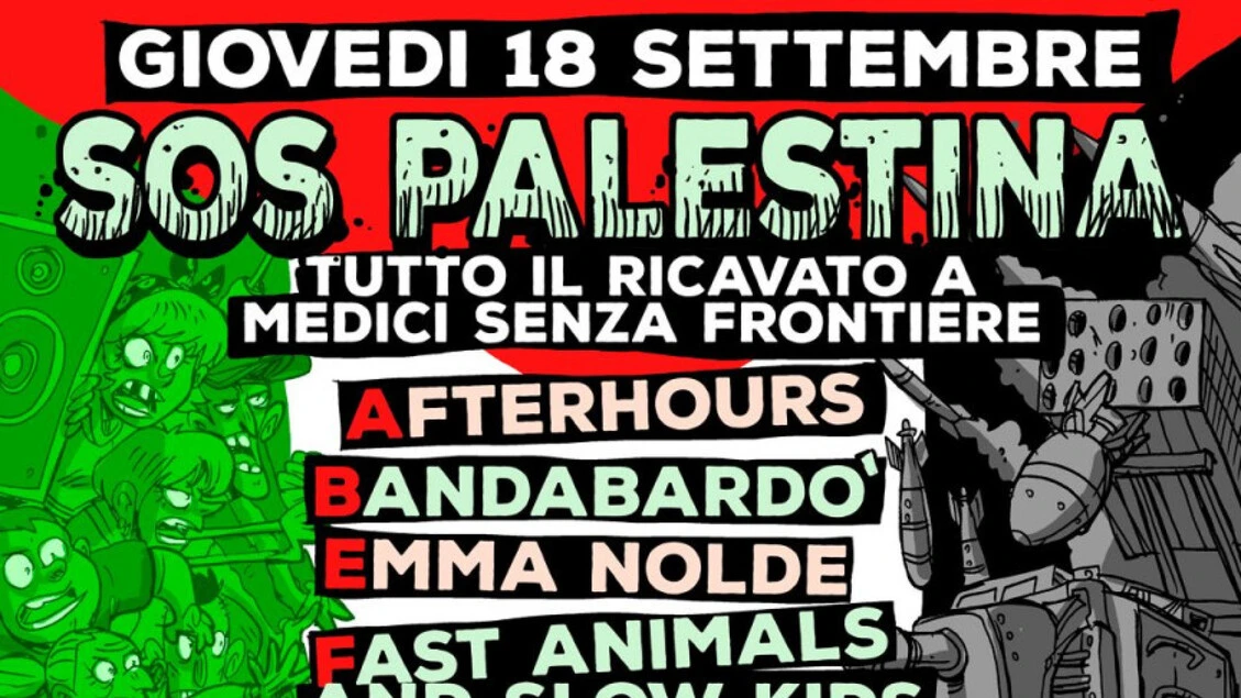 Da Pelù ad Afterhours e Bandabardò per 'Sos Palestina!'