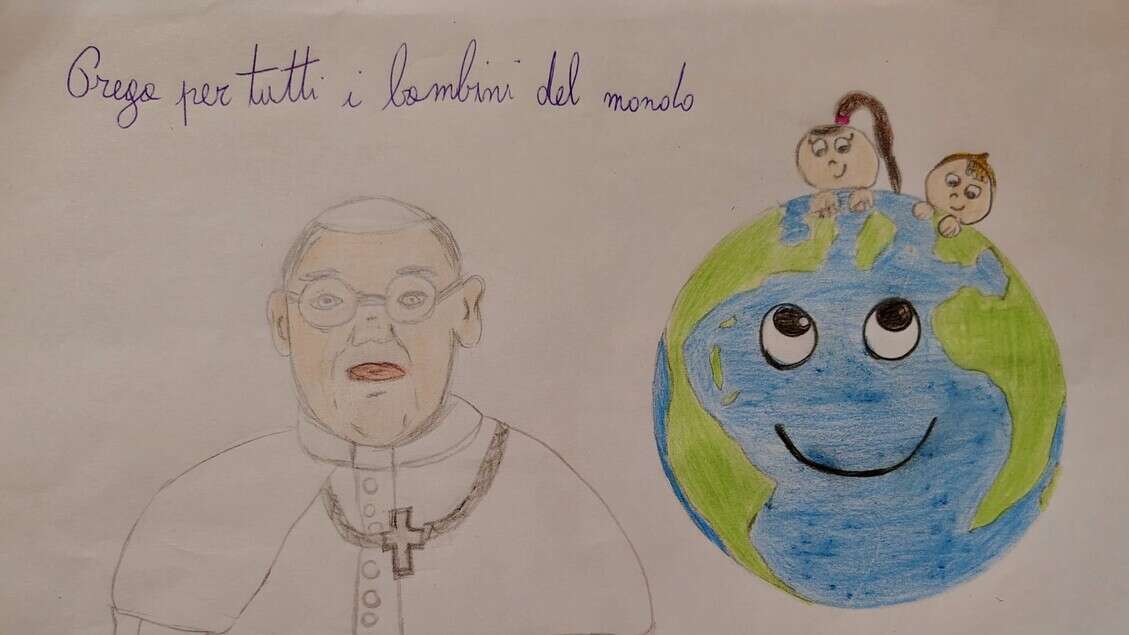 P. Fortunato, i bambini hanno portato al Papa la loro tenerezza