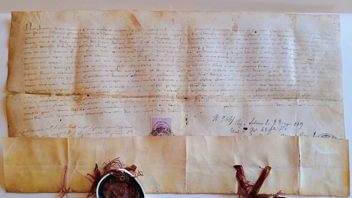 Erano state trovate per caso, restaurate pergamene medievali